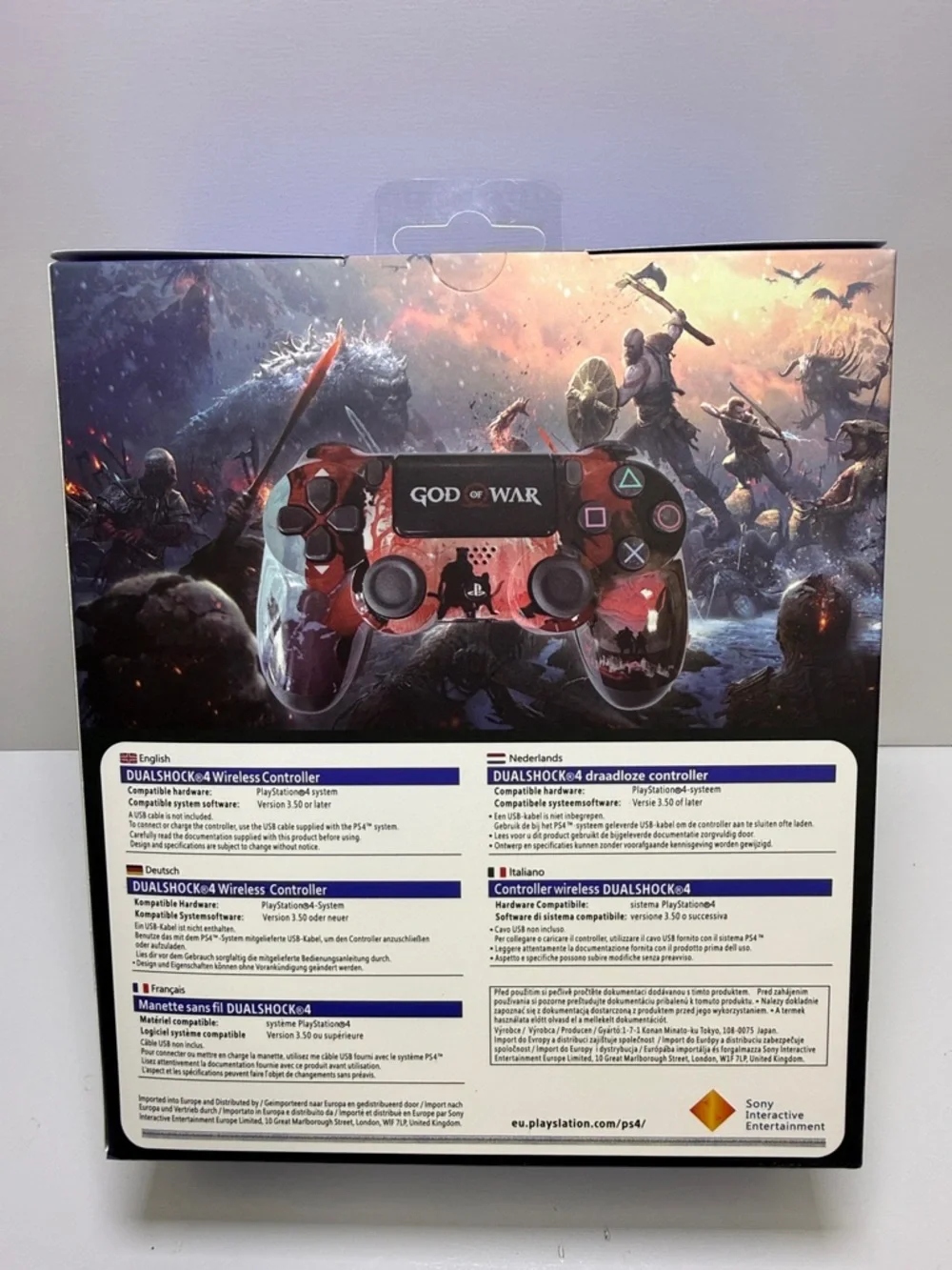 Sony DualShock 4 Wireless Controller - Red & Black God of War Artwork